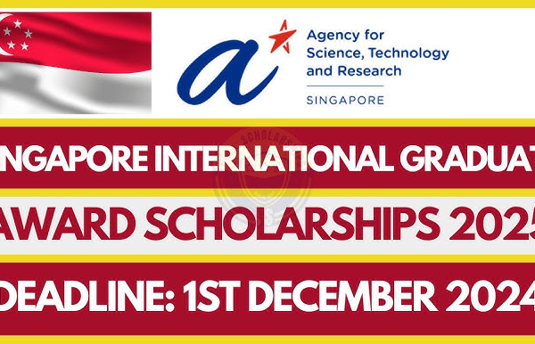 The advertisement of Singapore International Graduate award (SINGA) for PhD, and EngD