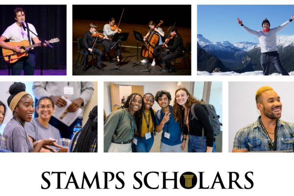 The photo that shows multiple activities of stamps scholar program