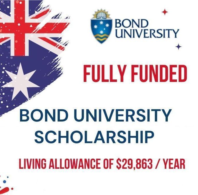 The advertisement of Bond University Scholarship