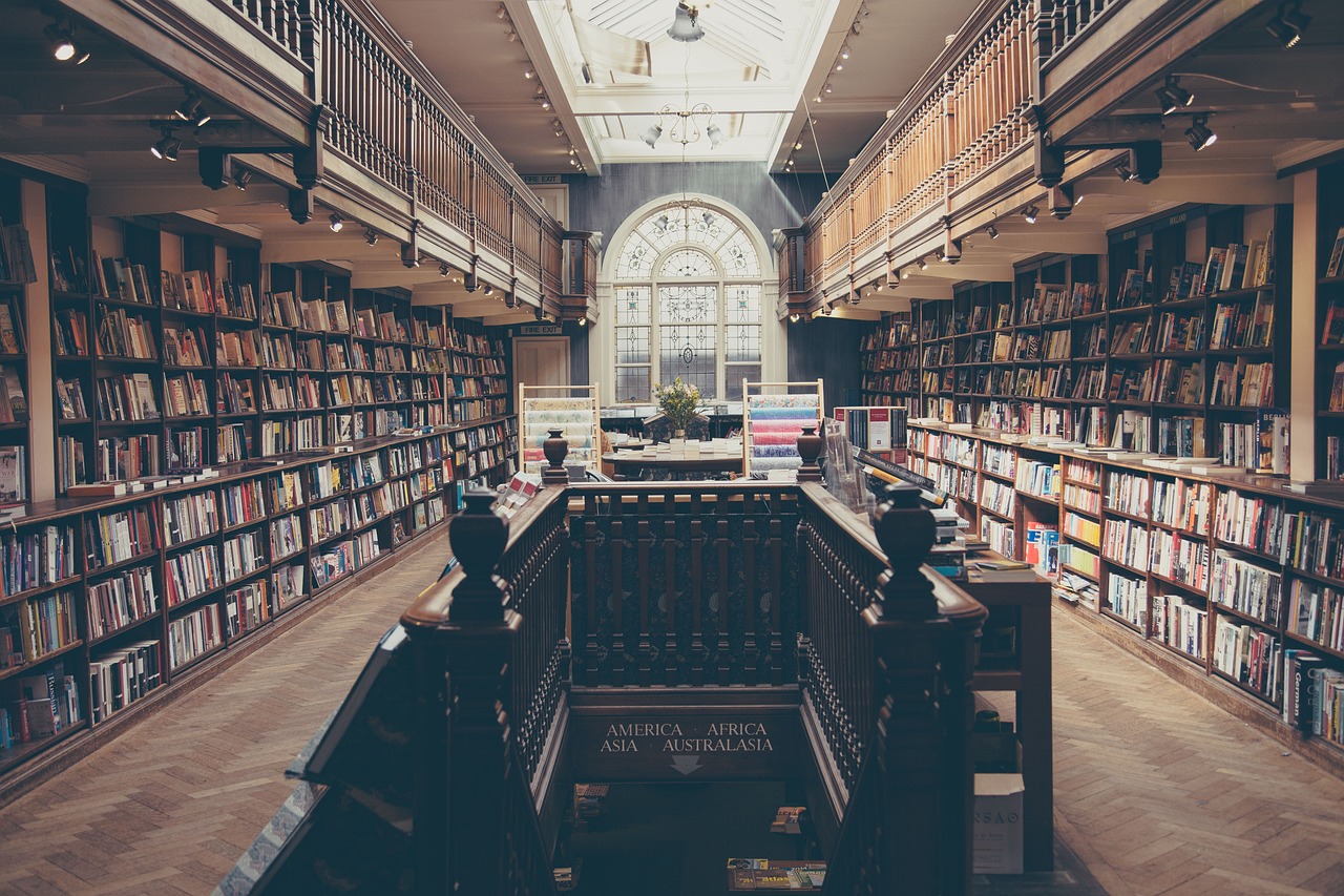 The photo of a library